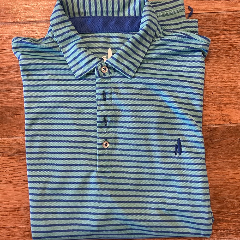 Johnnie-o performance striped polo XL